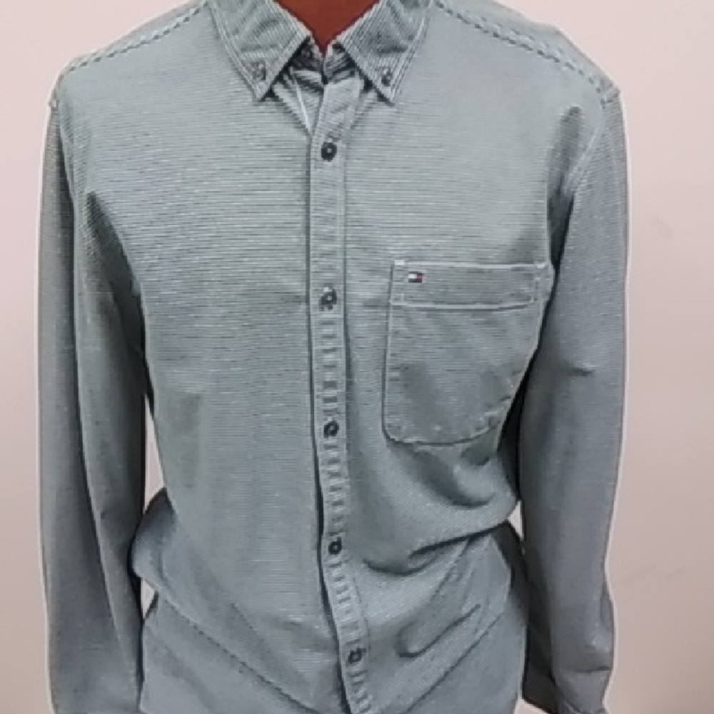 Men's Aqua Striped Shirt 4557r